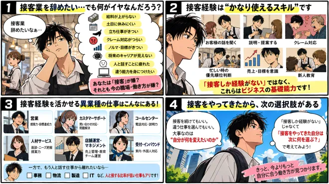接客業から異業種へ転職