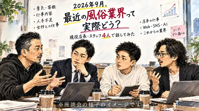 風俗スタッフ、風俗店長座談会 最近の風俗業界ってどう？