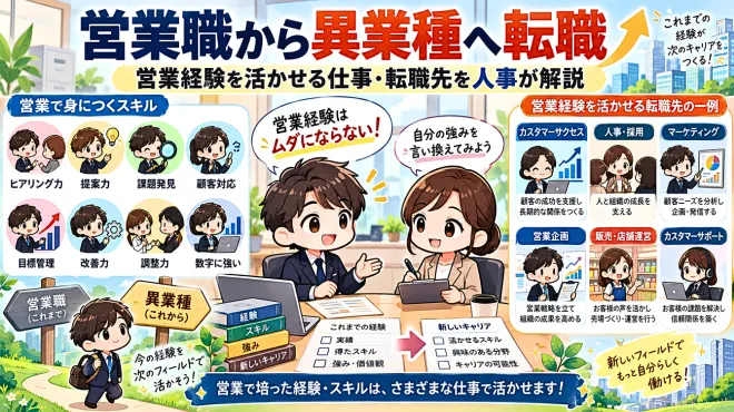 営業職から異職種へ転職