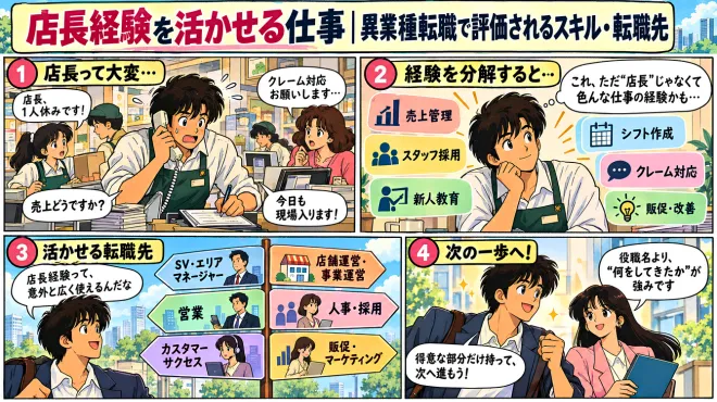 店長経験を活かせる仕事